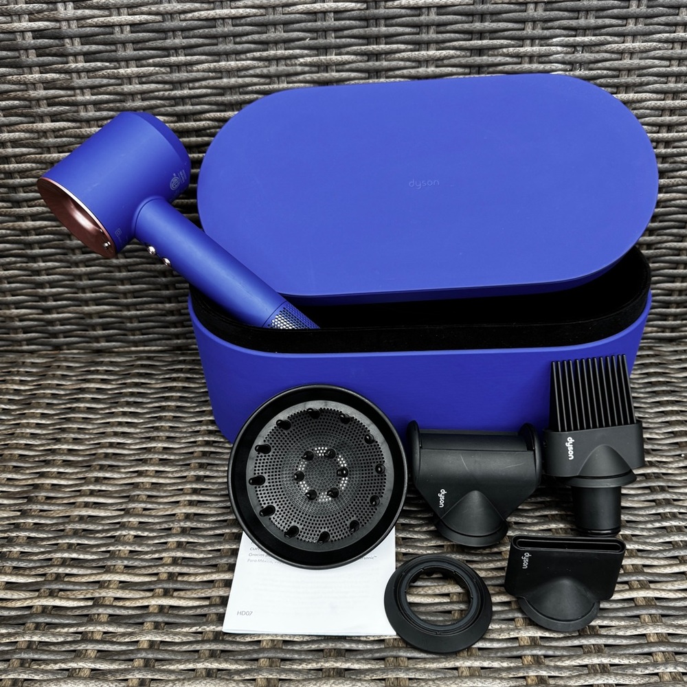 Dyson Supersonic HD07 Hair Dryer Blue Rosé Complete Set w Case